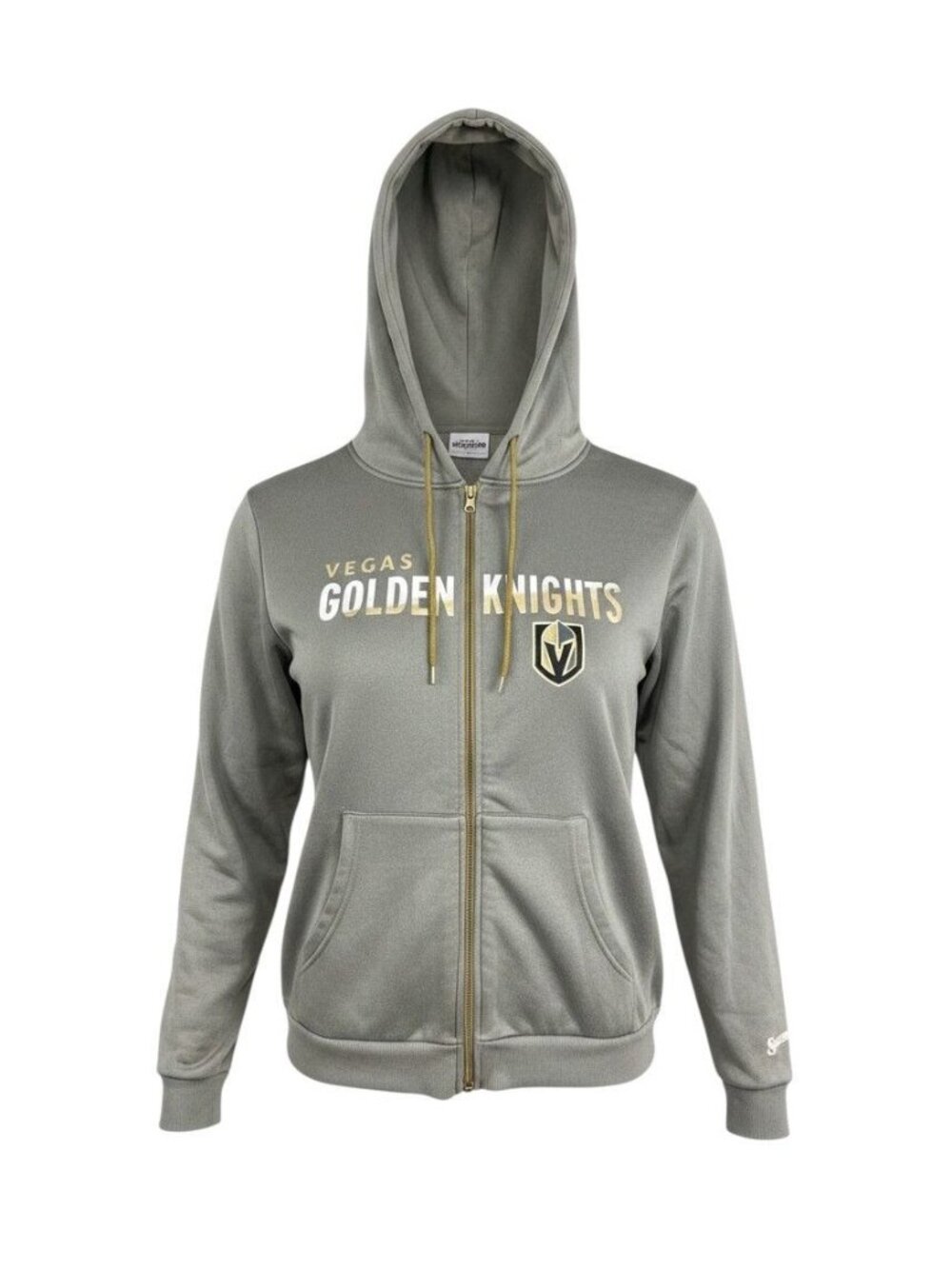 Vegas Golden Knights Gray Full-Zip Hoodie Gold Accents Adult XL Station Casinos